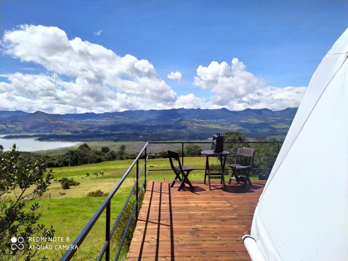 Glamping hermoso amanecer Guatavita Exterior foto